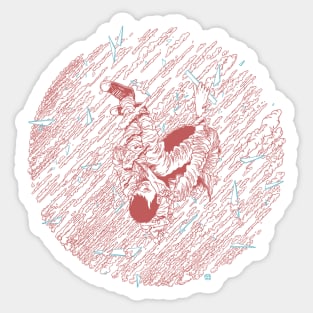 Obscured by Clouds (red) Sticker